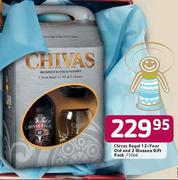 Chivas Regal 12-Year Old And 2 Glasses Gift Pack-750ml