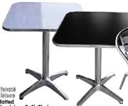 Terrace Leisure Cafe Square Aluminium Table-60cm(D) x 70cm(H) each