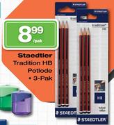 Staedtler Tradition HB Potlode-3 Pack Per Pack