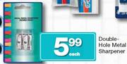 Double Hole Metal Sharpener-Each