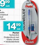 Pentel Techniclick Drukpotlood Met Gratis Uitveer Verskeidenheid-Per Pack