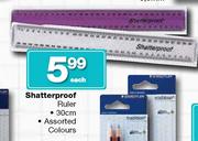 Shatterproof Ruler Assorted Colours-30cm