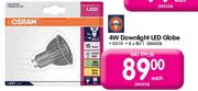 Osram 4W Downlight Led Globe-GU10 Each