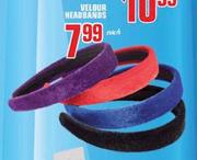 Velour Headbands-Each