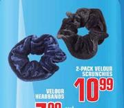 2-Pack Velour Scrunchies