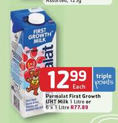Parmalat First Growth UHT Milk-6x1L Each