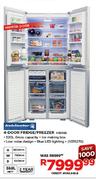 Kelvinator 4-Door Fridge/Freezer(K1520SS)-388Ltr