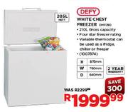 Defy White Chest Freezer(DMF290)-205Ltr