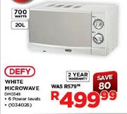 Defy White Microwave (DM0349)-20Ltr