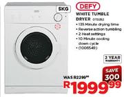 Defy White Tumble Dryer(DTD252)-5Kg
