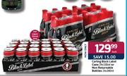 Carling Black Label Cans 24x330ml or Non Returnable Bottles 24x340ml-Each