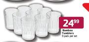Bamboo Tumblers-9 Pack Per Set