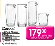 Consol Glasses Willy/Zombie/Hiball/Whisky-Per 48 Pack