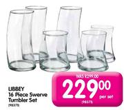 Libbey 16 Piece Swerve Tumbler Set