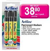 Artline Permanent Markers-Per 3 Pack