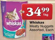 Whiskas Meaty Nuggets Assorted-1Kg Each