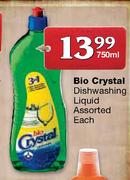 Bio Crystal Dishwashing Liquid Assorted-750ml Each