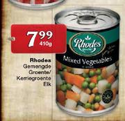 Rhodes Gemengde Groente/Kerriegroente-410g Elk