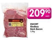 Eskort Rindless Back Bacon-2.5kg Each