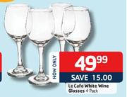 Le Cafe Champagne Glasses-4 Pack