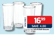 Le Cafe Hi Ball Glasses-4 Pack