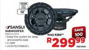 Sansui 12" Subwoofer 1200W (SBW1202/1204)-Per Pair