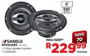 Sansui 6" Speakers 320Watt (ML6003)-Per Pair