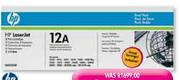 Hp 12A Black Laser Toner Cartridge Per 2 Pack