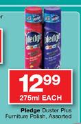 Pledge Duster Plus Furniture Polish Assorted-275ml Each