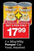 Pamper Cat Food Assorted-2x385g/400g