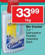 Bio Crystal 3 In 1 Dishwasher Powder Assorted-1kg Each