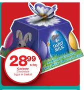 Cadbury Chocolate Eggs In Basket-4x30g