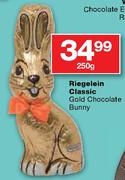 Riegelein Classic Gold Chocolate Bunny-250g