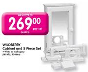 Wildberry Cabinet & 5 Piece Set