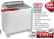 Defy Twintub Washing Machine-13kg (DTT165)
