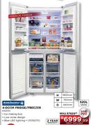 Kelvinator 4-Door Fridge/Freezer-520 Ltr (KI520SS)