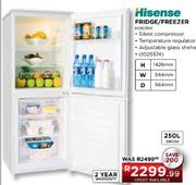 Hisense Fridge/Freezer-250 Ltr (H250BW)