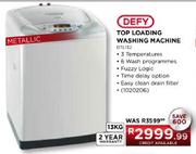 Defy Top Loading Washing Machine-13kg (DTL132)