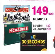 Monopoly Scrabble Each