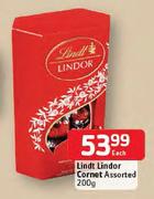 Lindt Lindor Cornet Assorted-200g Each