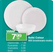 Vanaf Solid Colour Wit Breekware-reeks Bord Elk