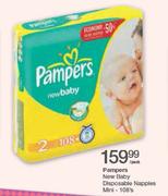 Pampers New Baby Disposable Nappies Mini-108's Per Pack