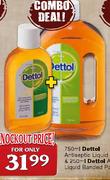 750ml Dettol Antiseptic Liquid & 250ml Dettol Antiseptic Liquid Banded Pack