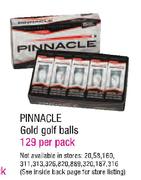 Pinnacle Gold Golf Balls-Per Pack