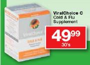 ViralChoice C Cold & Flu Supplement-30's