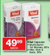 Vital Capsules Multivitamin for Women-60's Each