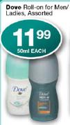Dove Roll-On for Men/Ladies-50ml Each
