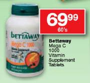 Bettaway Mega C 1000 Vitamin Supplement Tablets-60's