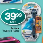 Schick Hydro 3 Razor Each