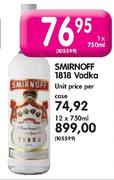 Smirnoff 1818 Vodka-750ml